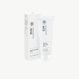 Two skincare products with labels on a white background