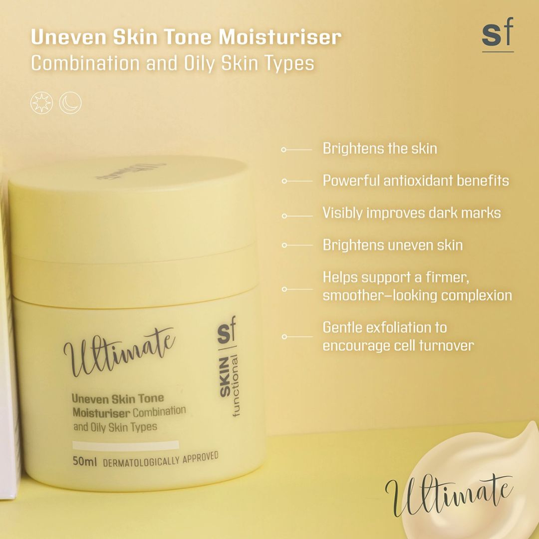 Uneven Skin Tone Moisturiser Combination, Oily Skin