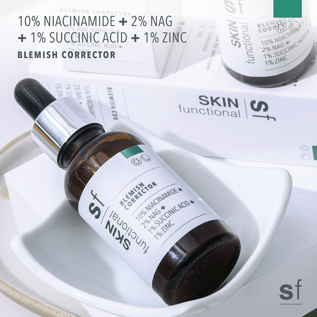 10% Niacinamide + 2% NAG + 1% Succinic Acid + 1% Zinc Serum
