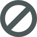 Prohibition symbol on a white background