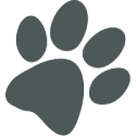 Gray paw print icon