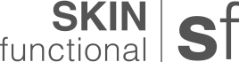 Logo with 'SKIN functional' text on a transparent background