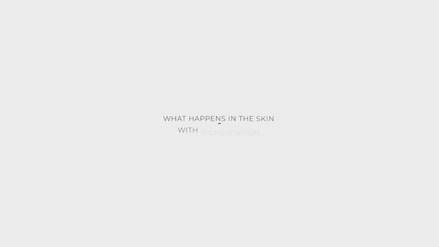 What happens in the skin with pigmentation