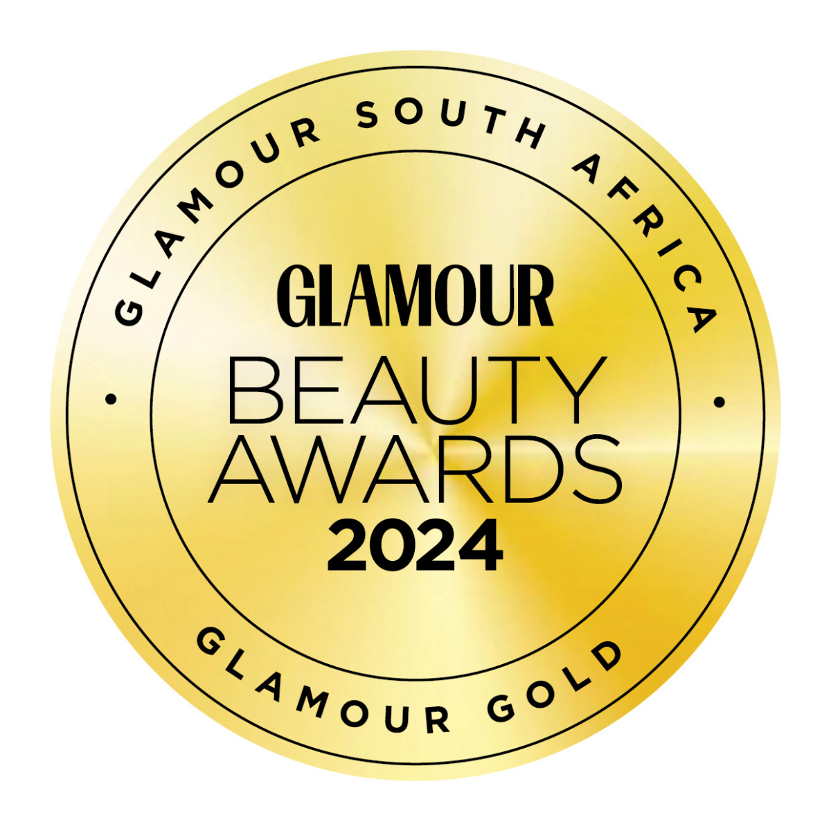 Glamour South Africa Beauty Awards 2024 logo on a white background