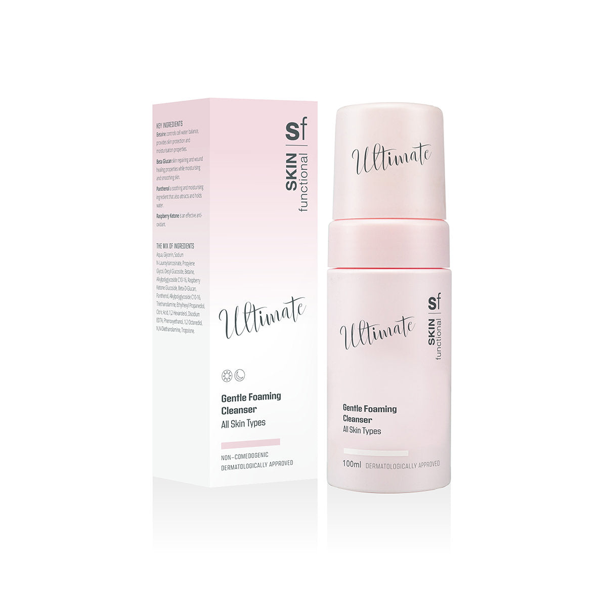 Skin Functional Ultimate Gentle Foaming Cleanser with packaging on a white background